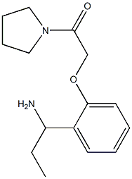 1-[2-(2-oxo-2-pyrrolidin-1-ylethoxy)phenyl]propan-1-amine Struktur