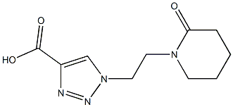 1-[2-(2-oxopiperidin-1-yl)ethyl]-1H-1,2,3-triazole-4-carboxylic acid Struktur