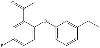 1-[2-(3-ethylphenoxy)-5-fluorophenyl]ethan-1-one Struktur