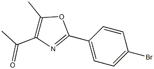 1-[2-(4-bromophenyl)-5-methyl-1,3-oxazol-4-yl]ethan-1-one Struktur