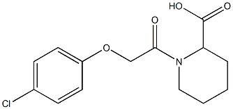 1-[2-(4-chlorophenoxy)acetyl]piperidine-2-carboxylic acid Struktur