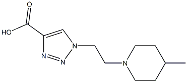 1-[2-(4-methylpiperidin-1-yl)ethyl]-1H-1,2,3-triazole-4-carboxylic acid Struktur