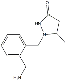 1-[2-(aminomethyl)benzyl]-5-methylpyrazolidin-3-one Struktur