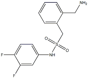 1-[2-(aminomethyl)phenyl]-N-(3,4-difluorophenyl)methanesulfonamide Struktur