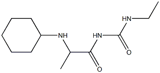 1-[2-(cyclohexylamino)propanoyl]-3-ethylurea Struktur