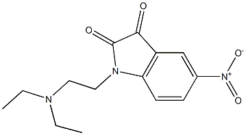 1-[2-(diethylamino)ethyl]-5-nitro-2,3-dihydro-1H-indole-2,3-dione Struktur