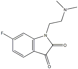 1-[2-(dimethylamino)ethyl]-6-fluoro-2,3-dihydro-1H-indole-2,3-dione Struktur