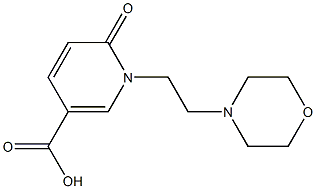 1-[2-(morpholin-4-yl)ethyl]-6-oxo-1,6-dihydropyridine-3-carboxylic acid Struktur