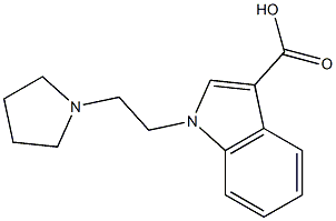 1-[2-(pyrrolidin-1-yl)ethyl]-1H-indole-3-carboxylic acid Struktur