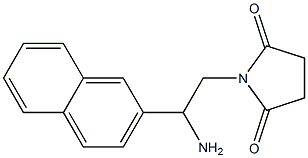 1-[2-amino-2-(2-naphthyl)ethyl]pyrrolidine-2,5-dione Struktur