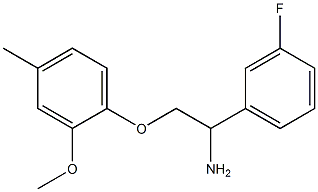 1-[2-amino-2-(3-fluorophenyl)ethoxy]-2-methoxy-4-methylbenzene Struktur