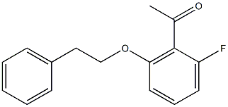 1-[2-fluoro-6-(2-phenylethoxy)phenyl]ethan-1-one Struktur