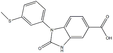 1-[3-(methylsulfanyl)phenyl]-2-oxo-2,3-dihydro-1H-1,3-benzodiazole-5-carboxylic acid Struktur