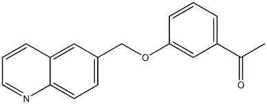 1-[3-(quinolin-6-ylmethoxy)phenyl]ethan-1-one Struktur