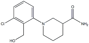 1-[3-chloro-2-(hydroxymethyl)phenyl]piperidine-3-carboxamide Struktur