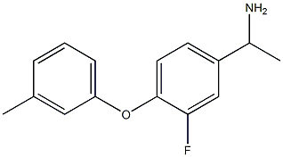 1-[3-fluoro-4-(3-methylphenoxy)phenyl]ethan-1-amine Struktur