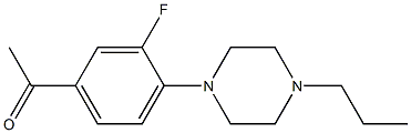 1-[3-fluoro-4-(4-propylpiperazin-1-yl)phenyl]ethan-1-one Struktur