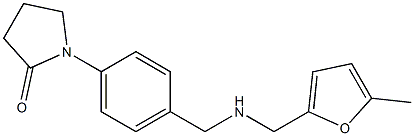 1-[4-({[(5-methylfuran-2-yl)methyl]amino}methyl)phenyl]pyrrolidin-2-one Struktur