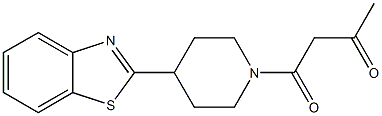 1-[4-(1,3-benzothiazol-2-yl)piperidin-1-yl]butane-1,3-dione Struktur