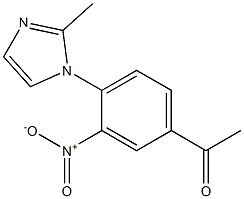 1-[4-(2-methyl-1H-imidazol-1-yl)-3-nitrophenyl]ethan-1-one Struktur