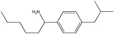 1-[4-(2-methylpropyl)phenyl]hexan-1-amine Struktur