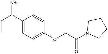 1-[4-(2-oxo-2-pyrrolidin-1-ylethoxy)phenyl]propan-1-amine Struktur