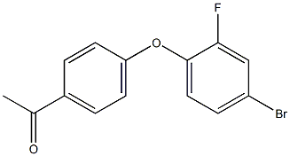 1-[4-(4-bromo-2-fluorophenoxy)phenyl]ethan-1-one Struktur