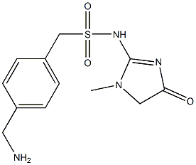 1-[4-(aminomethyl)phenyl]-N-(1-methyl-4-oxo-4,5-dihydro-1H-imidazol-2-yl)methanesulfonamide Struktur