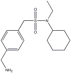 1-[4-(aminomethyl)phenyl]-N-cyclohexyl-N-ethylmethanesulfonamide Struktur