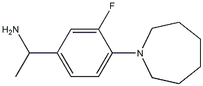 1-[4-(azepan-1-yl)-3-fluorophenyl]ethan-1-amine Struktur