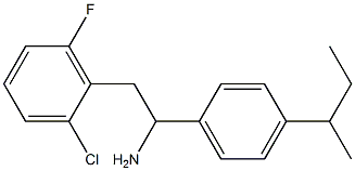 1-[4-(butan-2-yl)phenyl]-2-(2-chloro-6-fluorophenyl)ethan-1-amine Struktur