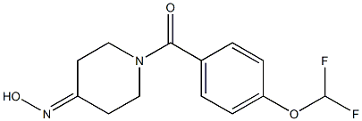 1-[4-(difluoromethoxy)benzoyl]piperidin-4-one oxime Struktur