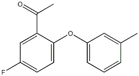 1-[5-fluoro-2-(3-methylphenoxy)phenyl]ethan-1-one Struktur