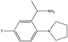 1-[5-fluoro-2-(pyrrolidin-1-yl)phenyl]ethan-1-amine Struktur