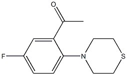 1-[5-fluoro-2-(thiomorpholin-4-yl)phenyl]ethan-1-one Struktur