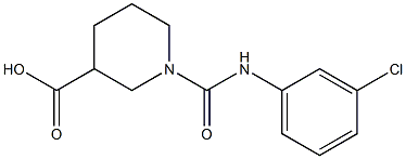 1-{[(3-chlorophenyl)amino]carbonyl}piperidine-3-carboxylic acid Struktur