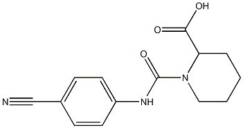 1-{[(4-cyanophenyl)amino]carbonyl}piperidine-2-carboxylic acid Struktur