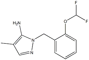 1-{[2-(difluoromethoxy)phenyl]methyl}-4-methyl-1H-pyrazol-5-amine Struktur