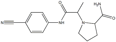 1-{1-[(4-cyanophenyl)carbamoyl]ethyl}pyrrolidine-2-carboxamide Struktur