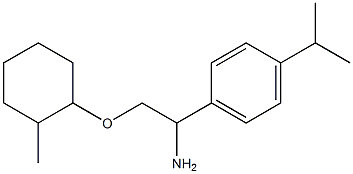 1-{1-amino-2-[(2-methylcyclohexyl)oxy]ethyl}-4-(propan-2-yl)benzene Struktur