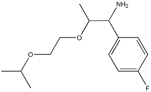 1-{1-amino-2-[2-(propan-2-yloxy)ethoxy]propyl}-4-fluorobenzene Struktur