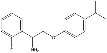 1-{1-amino-2-[4-(propan-2-yl)phenoxy]ethyl}-2-fluorobenzene Struktur