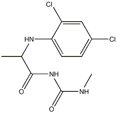 1-{2-[(2,4-dichlorophenyl)amino]propanoyl}-3-methylurea Struktur