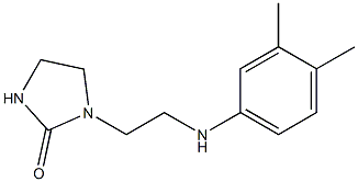 1-{2-[(3,4-dimethylphenyl)amino]ethyl}imidazolidin-2-one Struktur