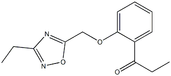 1-{2-[(3-ethyl-1,2,4-oxadiazol-5-yl)methoxy]phenyl}propan-1-one Struktur