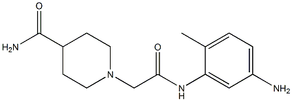 1-{2-[(5-amino-2-methylphenyl)amino]-2-oxoethyl}piperidine-4-carboxamide Struktur