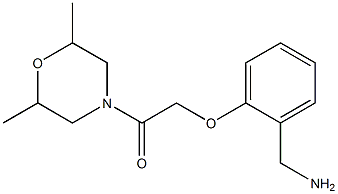 1-{2-[2-(2,6-dimethylmorpholin-4-yl)-2-oxoethoxy]phenyl}methanamine Struktur