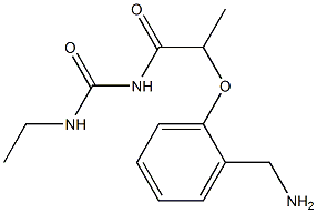 1-{2-[2-(aminomethyl)phenoxy]propanoyl}-3-ethylurea Struktur