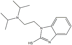 1-{2-[bis(propan-2-yl)amino]ethyl}-1H-1,3-benzodiazole-2-thiol Struktur