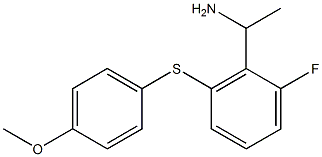 1-{2-fluoro-6-[(4-methoxyphenyl)sulfanyl]phenyl}ethan-1-amine Struktur